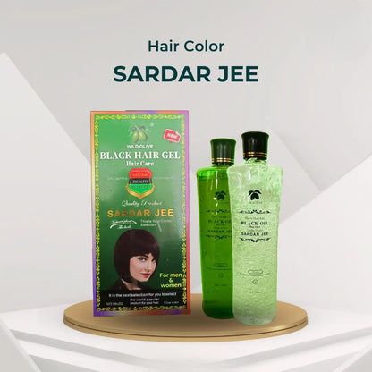 🔥 Original Sardar Jee Black Hair Color Gel for Men - 1000 ml | 30% OFF for Today Only
